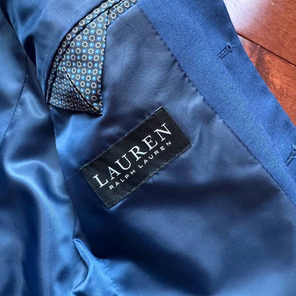 Ralph Lauren Boys Navy Blue Suit Jacket & Pants - Picture 2 of 3